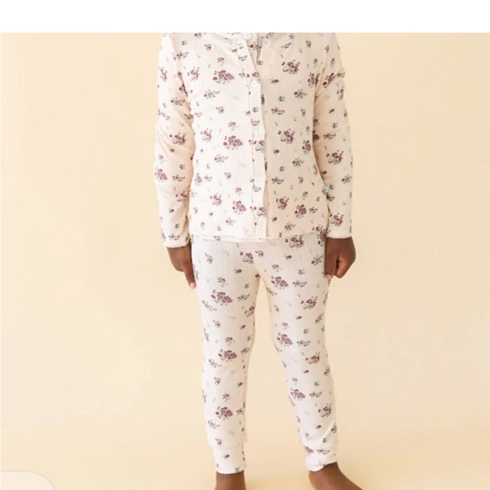 Posh peanut maven pointelle set 3 piece set top leggings and socks 3-6 months